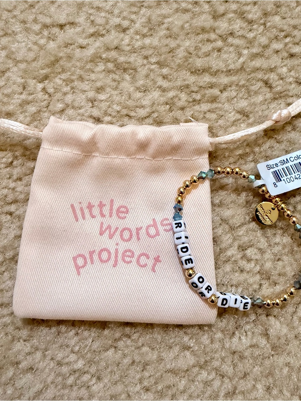 Little Words Project Ride or Die Bracelet Women’s SM NWT